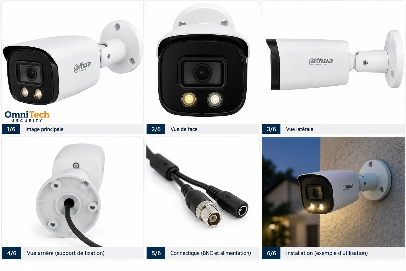 Caméra Bullet Dahua 2 MP Smart Dual Light avec Audio